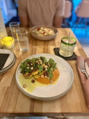 Roasted Cauliflower Steak and Pappardelle Pasta