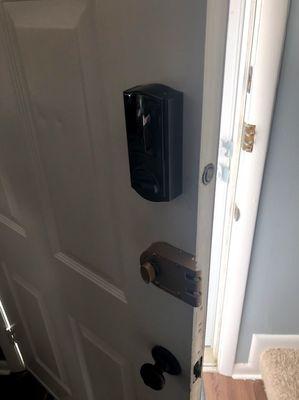 Residential keypad lock installation