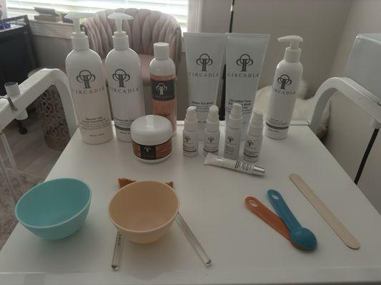 Pre facial set up