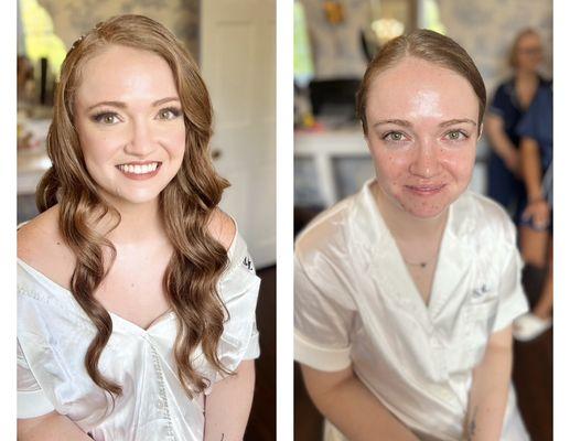 Make up before and after