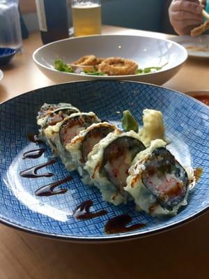 Fantastic fried tempura roll with crap, jalapeño, and cream cheese!