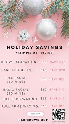 Holiday Savings!