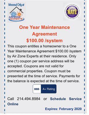 Hvac Maintenance Agreement Best Special only at Air Zone Experts