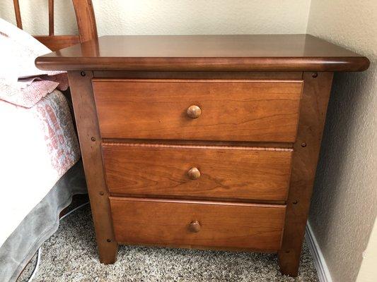 nightstand is as beautiful as the day we purchased it 25 years ago!