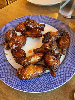 Mango BBQ and Thai Chili wings