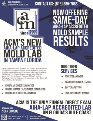 AIHA-LAP Accredited Mold Lab