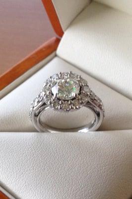 Custom designed engagement ring from Private Jewelers.