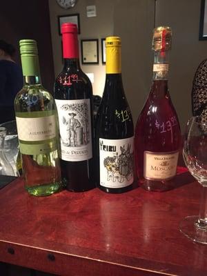 Wine tasting selection this week!