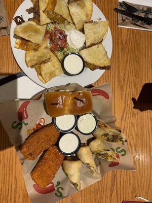 Triple Dipper Appetizer and BBQ Brisket Quesadillas