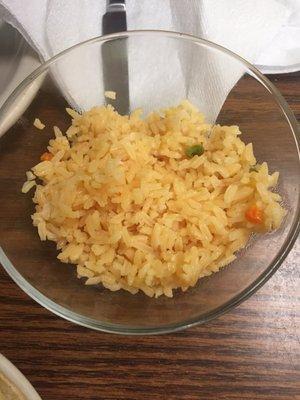 Rice was home cooked and so good