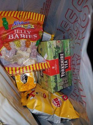 Bag of food items I got! 1/14/17