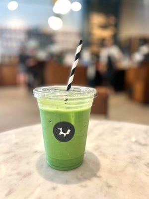 Iced matcha latte