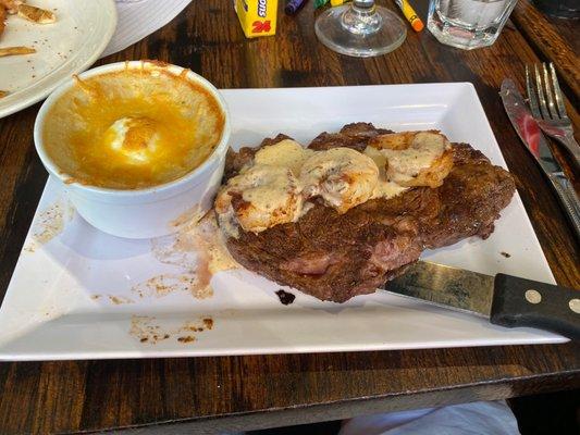 12oz Cajun Ribeye and Twice Baked Potato Casserole