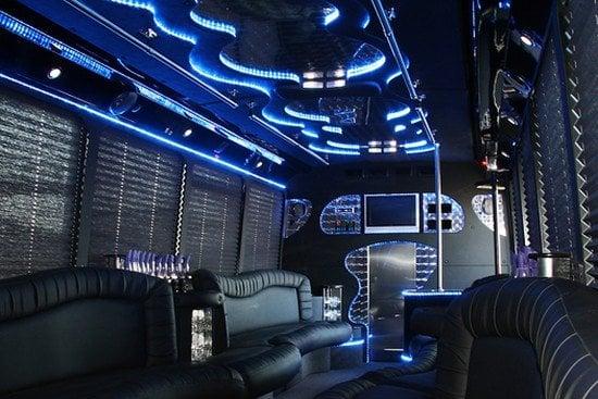 Inside view of our 36 passenger Party Bus