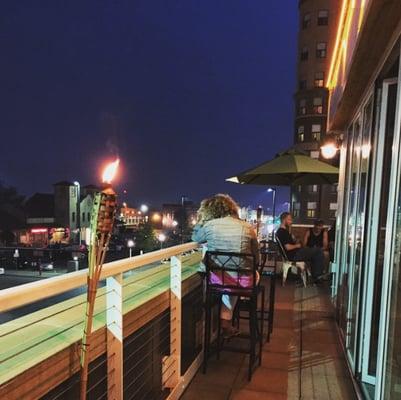 Outside the bar on the balcony--very nice place to sit for drinks!