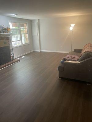 After - Vinyl floors installed