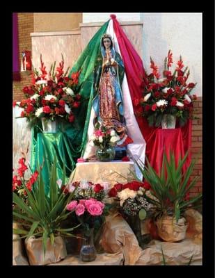 Decorations for the feast of Our Lady of Guadalupe!