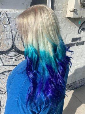 Teal, Purple, and Blue! #hairbyshan