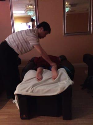 My friend's reflexology massage coming to an end