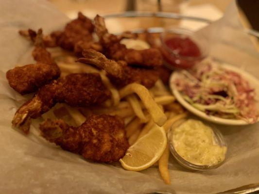 overcooked Fried Shrimp Platter