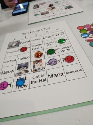 Ten Lives Club bingo charity event, for the cats! :-)