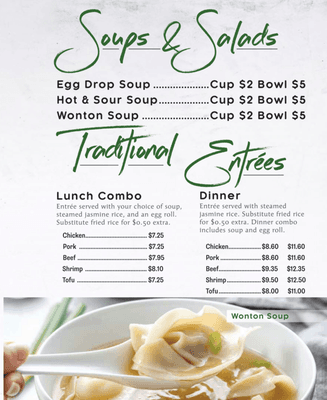 Soups & Traditional Entrees