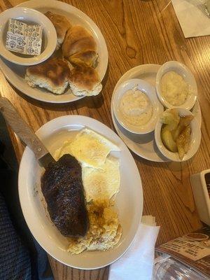 The over view of my food... the Country boy meal