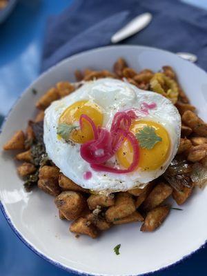 Steak and eggs