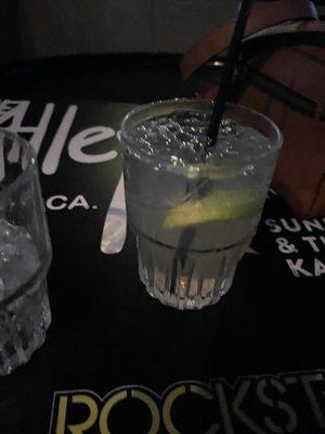 Lime juice masquerading as a "margarita"