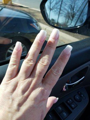 French Ombre acrylic nails