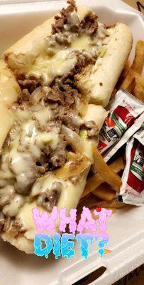 Philly Cheese Steak Wrap French fries