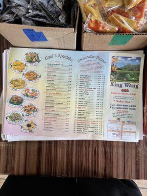 Menu side 1