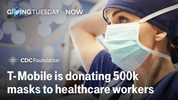 T-Mobile is donating 500,000 masks to healthcare workers