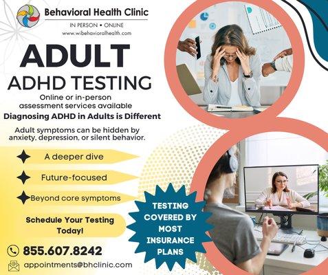 Adult ADHD testing available!