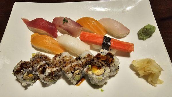 Dec '24 - sushi dinner (chef's choice) with an eel roll #yum #ReviewsByRL