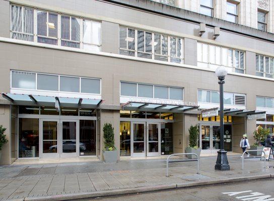 View of Olive Way Street entrance to Medical Dental Building