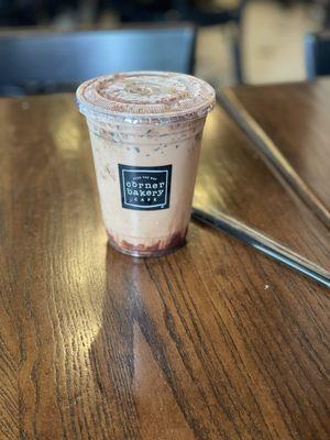 Iced truffle mocha (with oat milk)