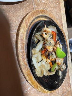 Shrimp fajitas