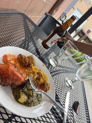 Palak Paneer, Butter Chicken, Tandoori Chicken, Vegetable Pakora, Chili Pakora