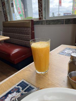 Delicious fresh squeezed orange juice