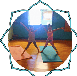 Weds, parents can take their own class while the young'uns take kids yoga. Saturdays, the whole family can practice together in Family Yoga!