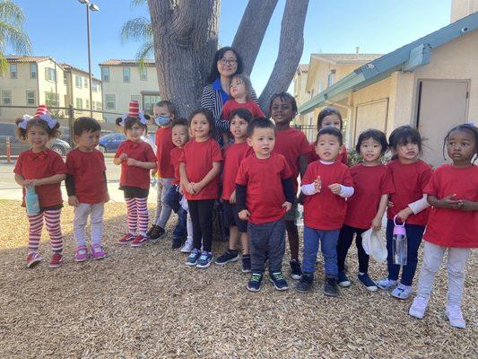 Red Ribbon Week preschool participation.