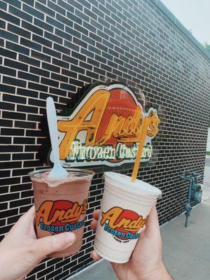 Concrete custard & root beer freeze. We LOVED IT