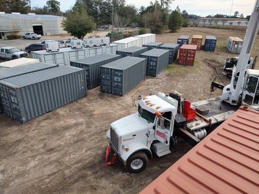 Containers, for rent or for sale.