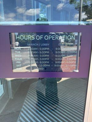 Hours of operation - 7/6/24