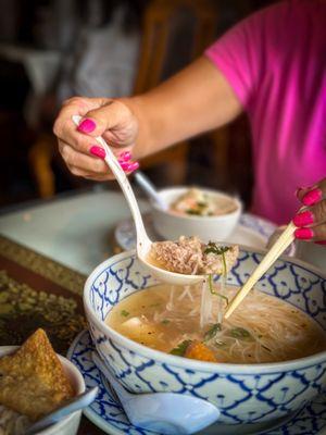 Tom Yum Goong Noodle Soup Lunch Special