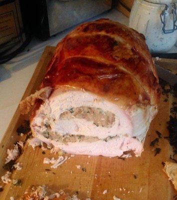 Here is this years stuffed/rolled/boned breast from 22nd Street!  Awesome!