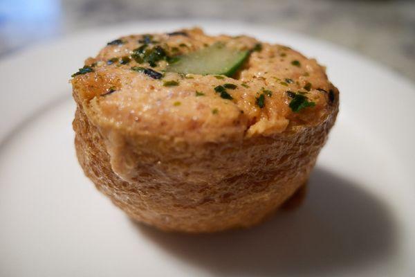 Spicy ahi inari bomb (closeup)