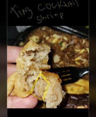 Fried 'shrimp',just greasy batter.