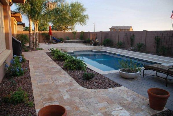 DarkGold Travertine renovation project in Gilbert!